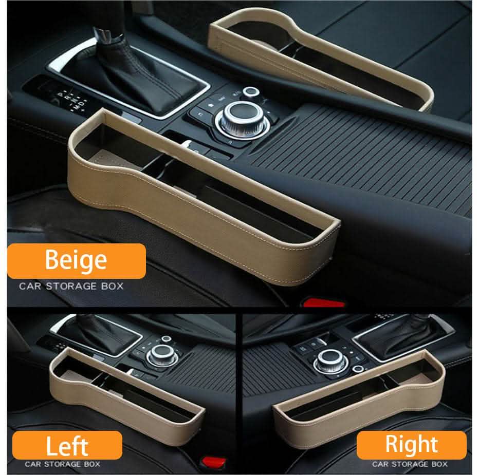 Car Storage Box - Leather Plastic Organizer Container - Vezir