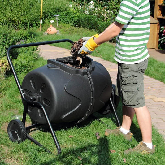 Rotary Compost Tumbler - Easy Turn Garden Composter - Vezir