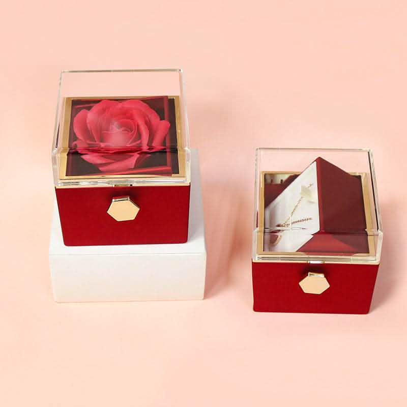 Rotating Rose Gift Box - Soap Flower Valentine's Day Present - Vezir