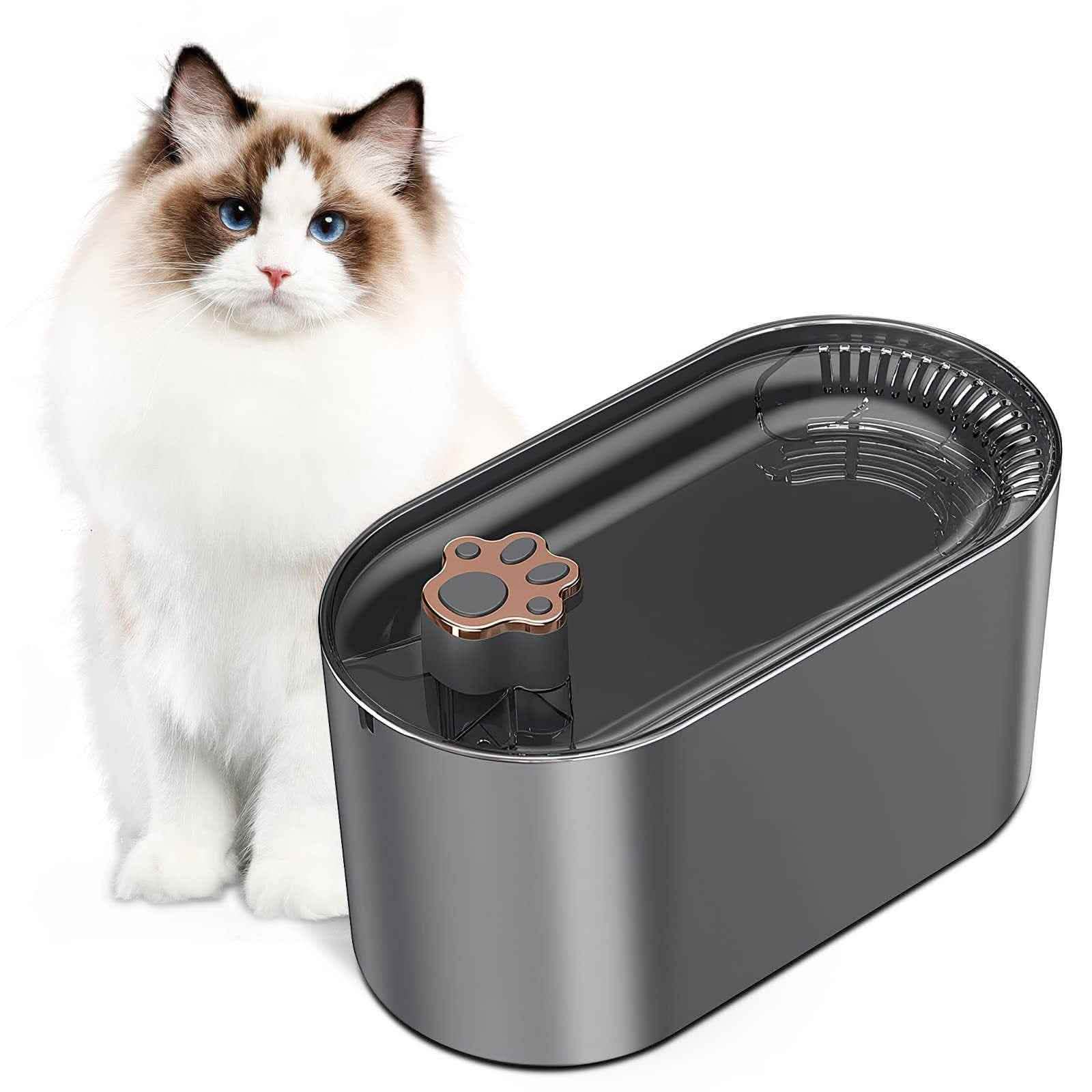 Elite 3L Cat Water Fountain - Ultra-Quiet LED Smart Dispenser - Vezir