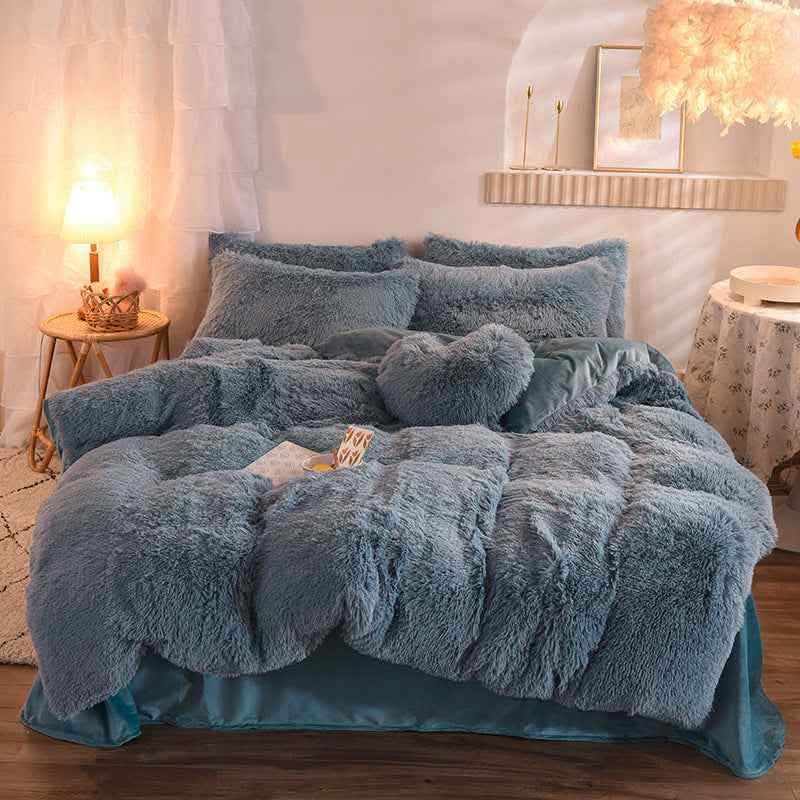 Luxury Fleece Duvet Cover Set - Winter Warm Bedding Queen King - Vezir