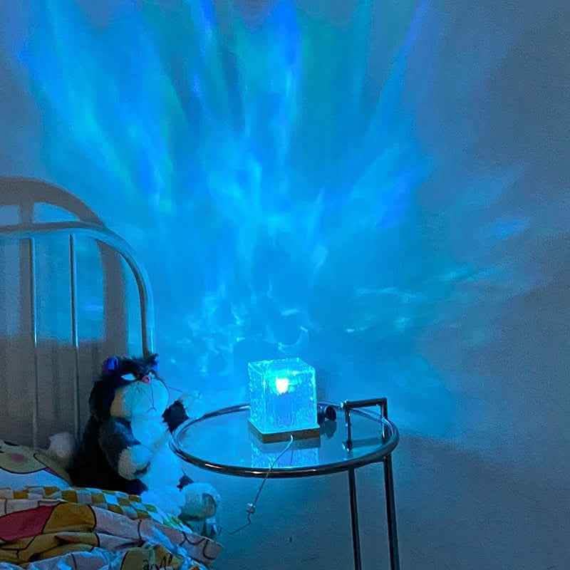 Elite LED Water Ripple Night Light - 16-Color USB Crystal Projector - Vezir