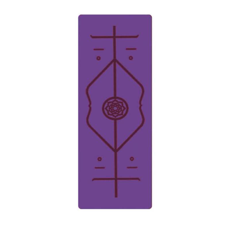 Non-Slip TPE Yoga Mat - Position Line Beginner Guide - Vezir
