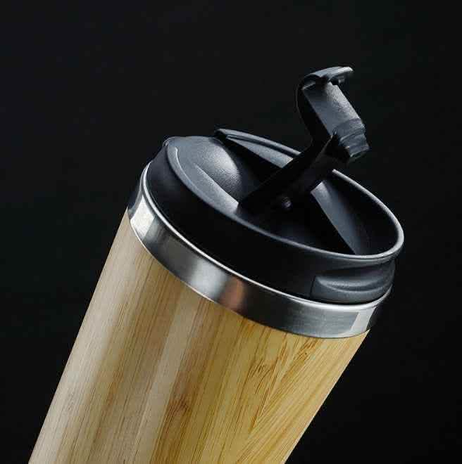 Elite Bamboo Coffee Cup - 420ml Thermal Insulating Travel Mug - Vezir