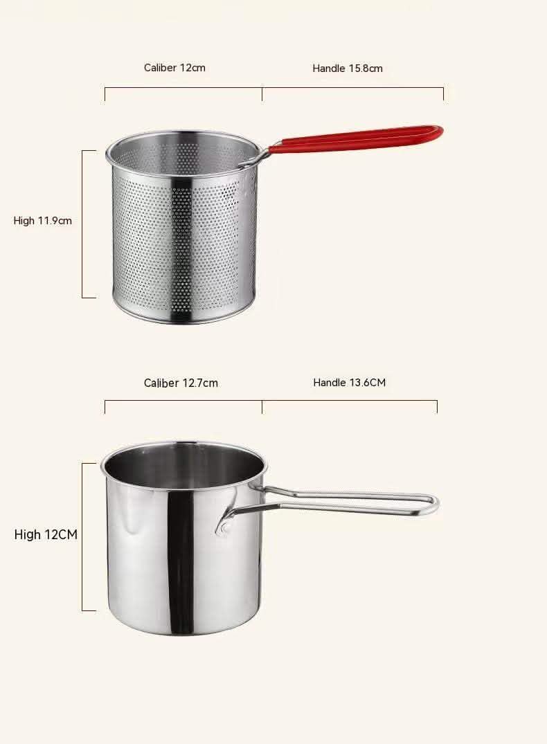 Deep Frying Pan - 304 Stainless Steel Gas Compatible - Vezir