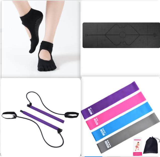 Non-Slip TPE Yoga Mat - Position Line Beginner Guide - Vezir