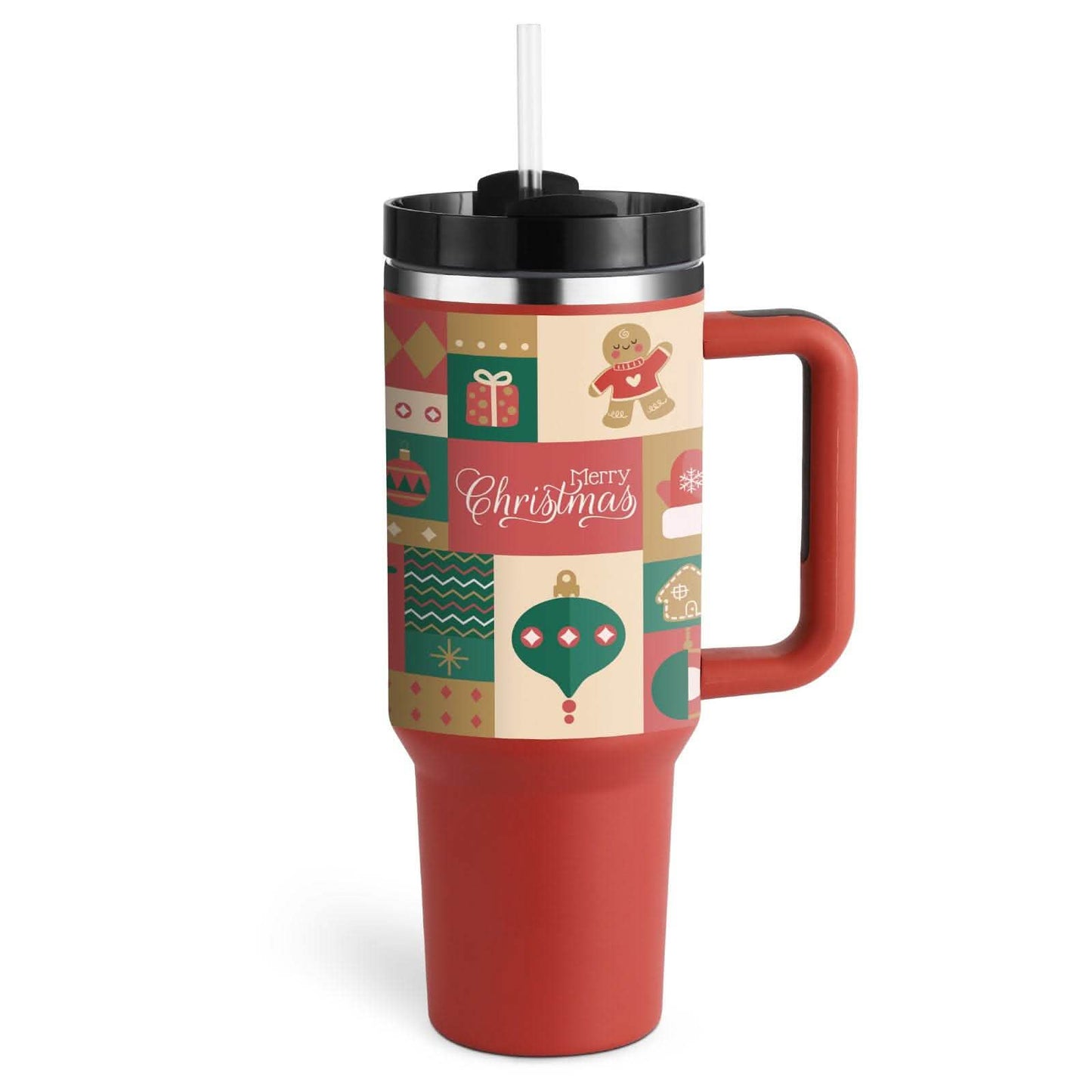 40oz Insulated Tumbler - Stainless Steel Travel Mug with Handle - Vezir