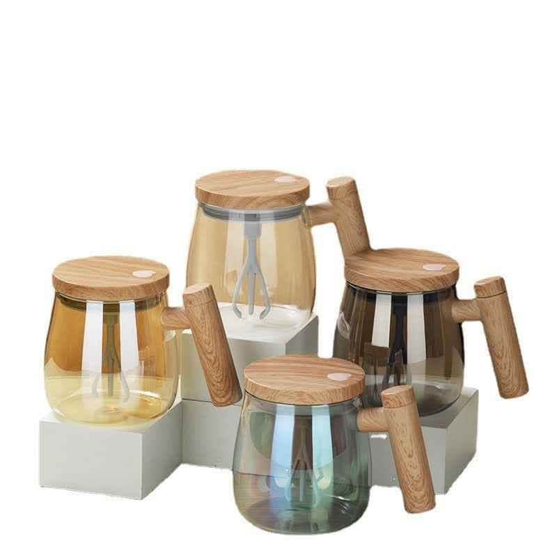 400ML Self-Stirring Coffee Mug - Electric Mixing Glass Cup - Vezir