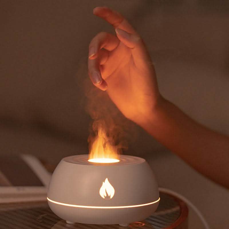 Flame Humidifier Diffuser - 7 Colors LED Aromatherapy 130ML - Vezir