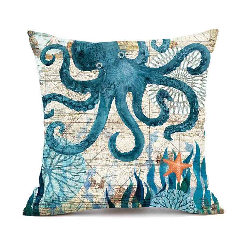 Sea Turtle Cushion Covers - Printed Throw Pillow Cases - Vezir