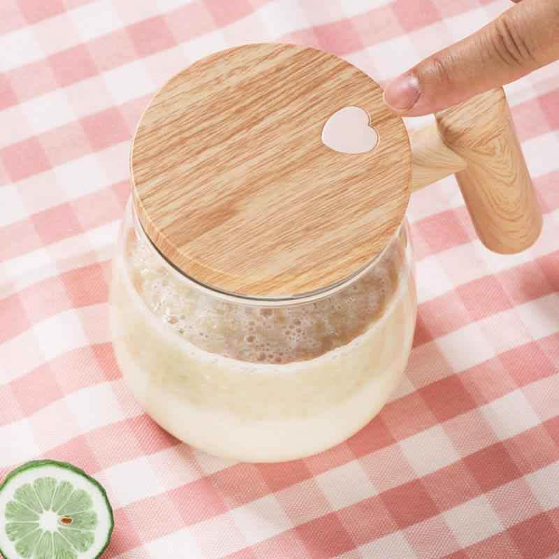 400ML Self-Stirring Coffee Mug - Electric Mixing Glass Cup - Vezir