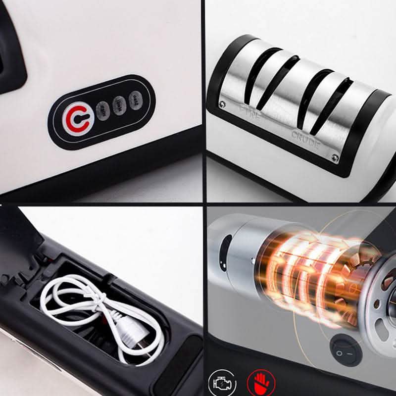 USB Rechargeable Electric Knife Sharpener - Automatic Kitchen Tool - Vezir