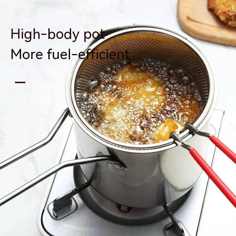 Deep Frying Pan - 304 Stainless Steel Gas Compatible - Vezir