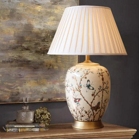 American Ceramic Table Lamp - European Bedroom Bedside Light - Vezir