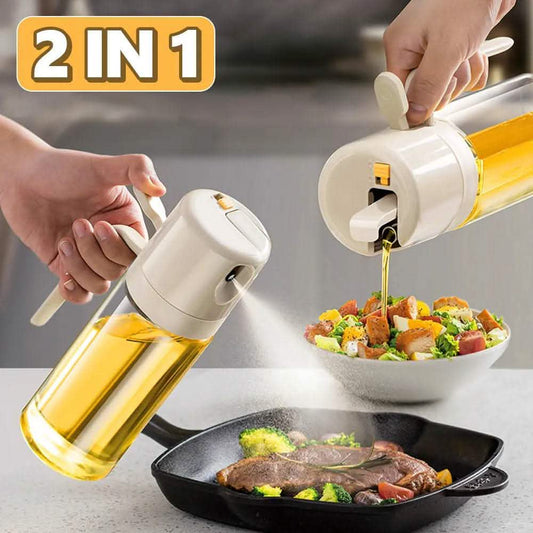 2-in-1 Oil Sprayer Bottle - BBQ Cooking Oil Dispenser - Vezir