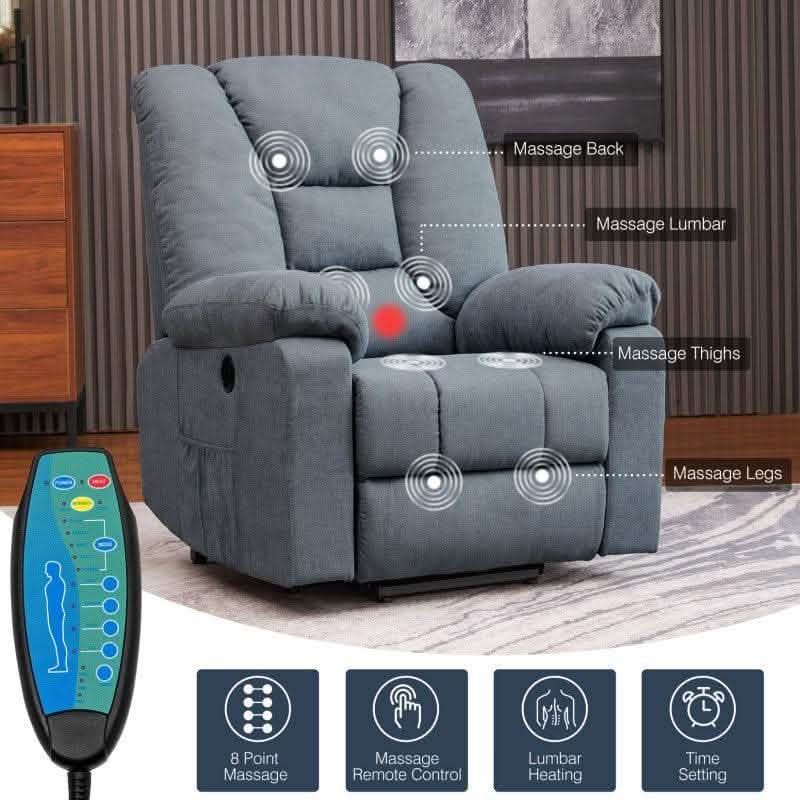 Electric Massage Recliner - Multi-Functional Living Room Chair - Vezir