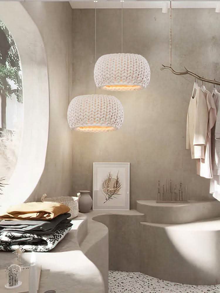 Japanese Rope Art Chandelier - Handwoven Ceiling Light - Vezir