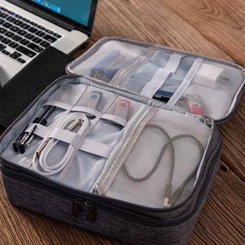 Electronics Organizer - Travel Cable Storage Bag Waterproof - Vezir