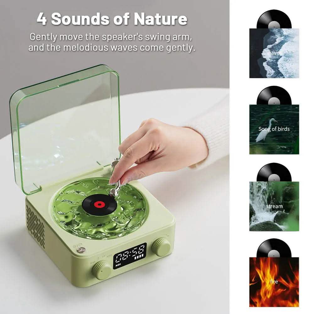 Retro Turntable Speaker - Bluetooth Vinyl Record Player RGB - Vezir