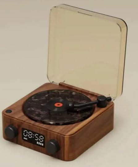 Retro Turntable Speaker - Bluetooth Vinyl Record Player RGB - Vezir