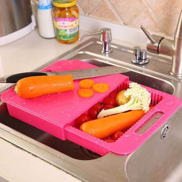 Multi-Function Cutting Board - Sink Drain Basket Kitchen Tool - Vezir