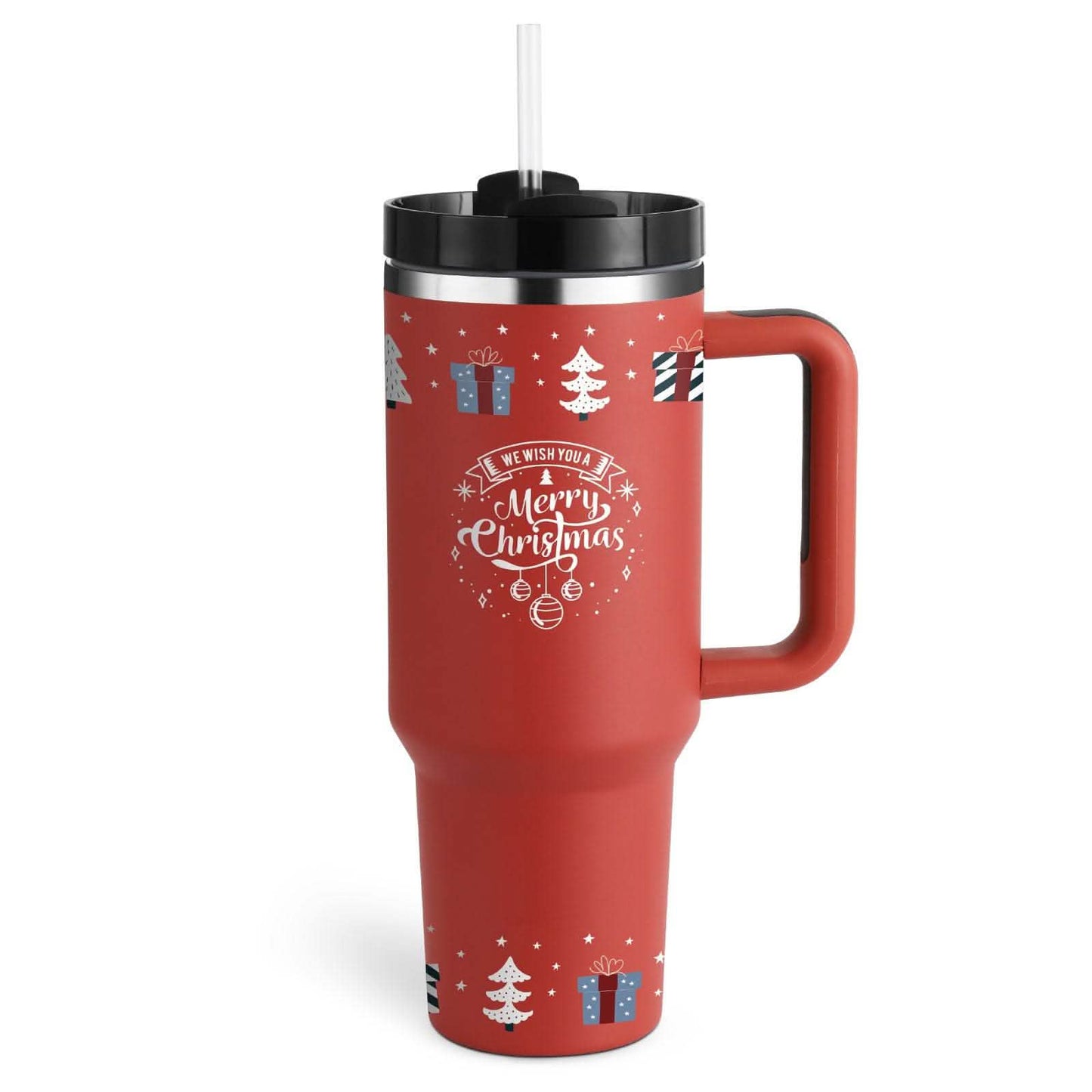 40oz Insulated Tumbler - Stainless Steel Travel Mug with Handle - Vezir