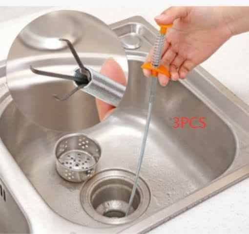 60CM Drain Clog Remover - Spring Pipe Dredging Tool - Vezir
