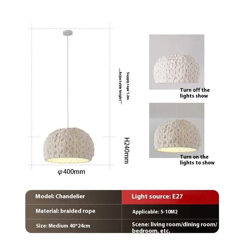Japanese Rope Art Chandelier - Handwoven Ceiling Light - Vezir