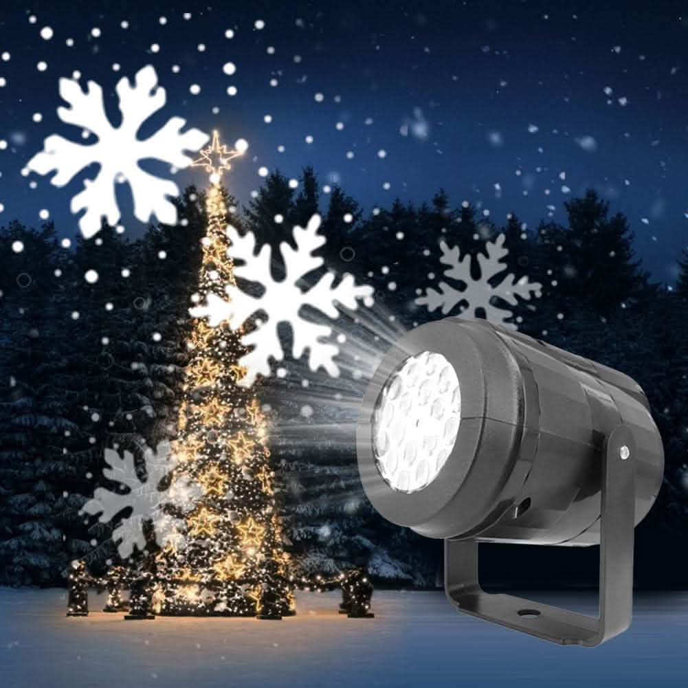 Christmas Snowflake Projector Light - LED Holiday Stage Light - Vezir