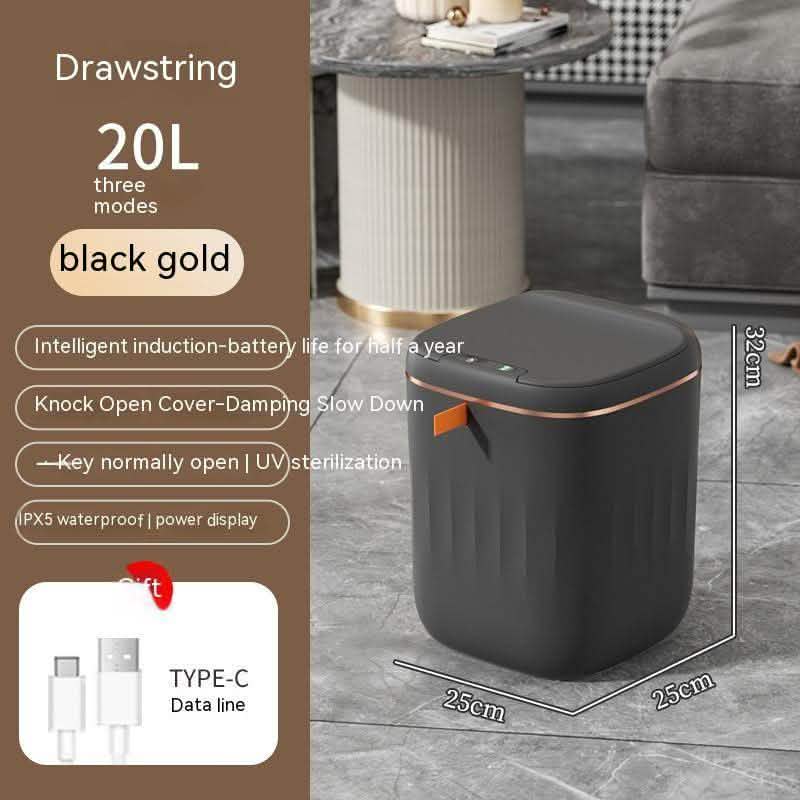 Smart Automatic Trash Can - Induction Lid Storage Box - Vezir