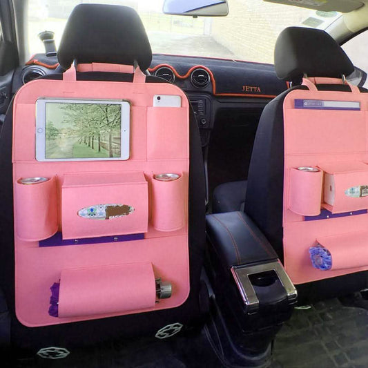 Car Backseat Organizer - Wool Felt Multi-Pocket Storage Bag - Vezir