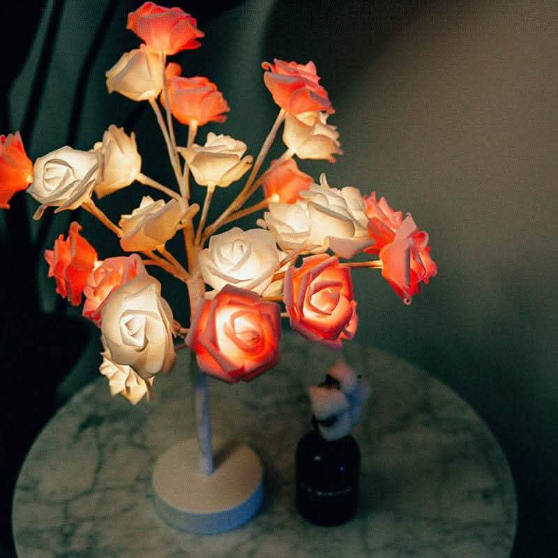 Rose Flower LED Lamp - USB Battery Bonsai Tree Night Light - Vezir