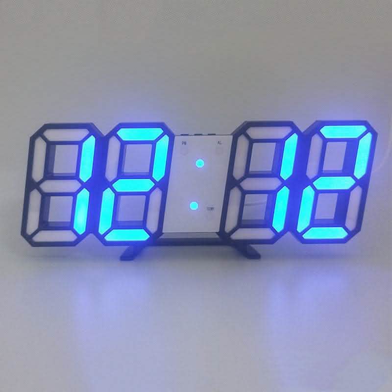 3D LED Wall Clock - Digital Sound Control Alarm Temperature - Vezir