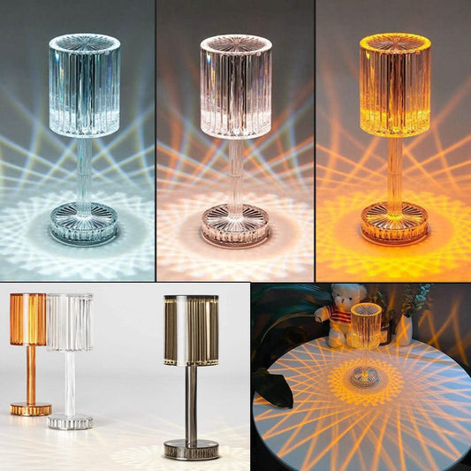 Elite Crystal Diamond Table Lamp - Romantic LED Night Light - Vezir