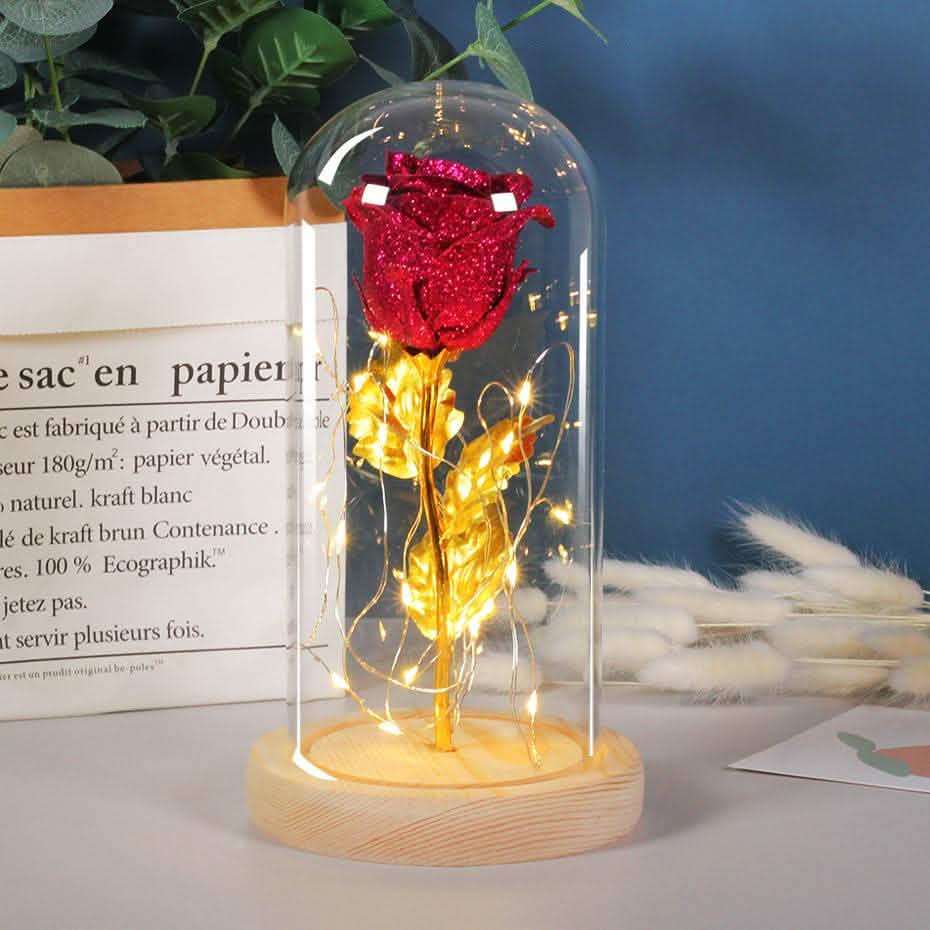 Eternal Rose LED Light - Valentine's Day Glass Cover Gift - Vezir