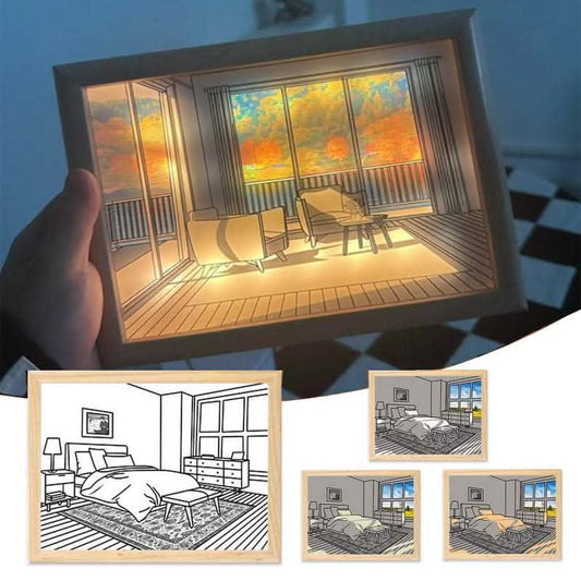 Illuminated LED Picture Light - Modern Sunshine Art Night Lamp - Vezir