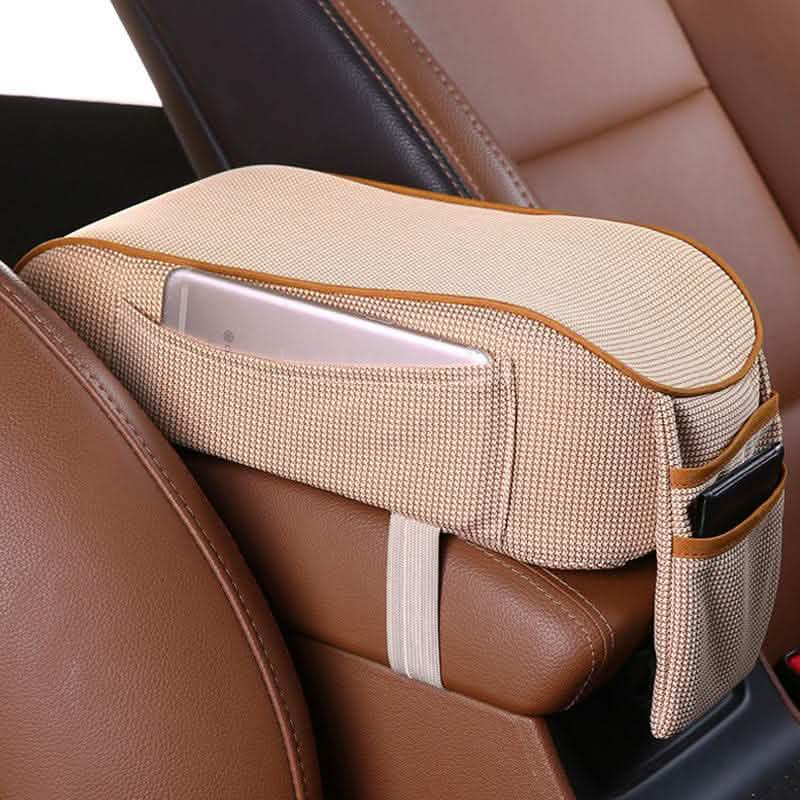 Car Armrest Box Pad - Sports Knitted Fabric Cushion - Vezir