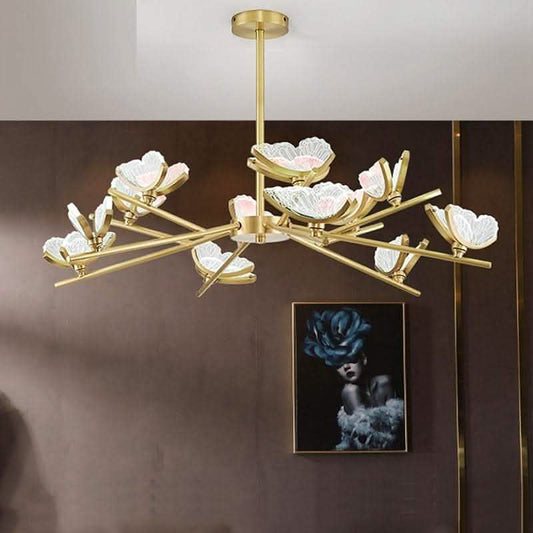 Luxury All-Copper Chandelier - Modern Living Room Statement - Vezir