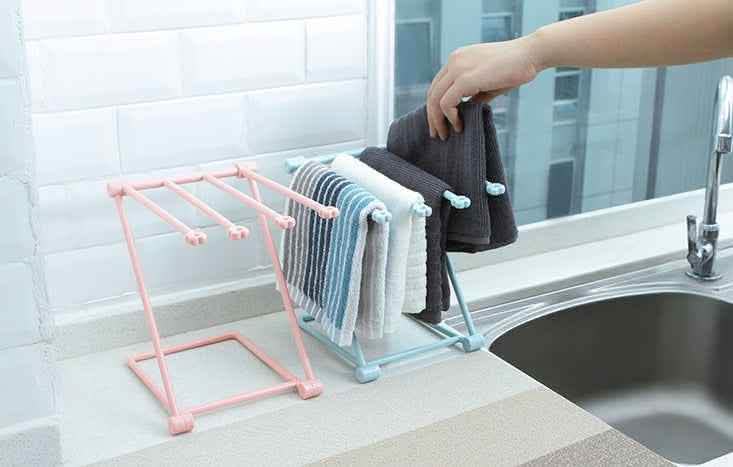 Foldable Dishcloth Shelf - Kitchen Organizer Gadget - Vezir