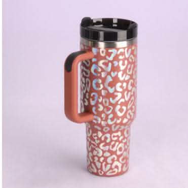 40oz Insulated Tumbler - Stainless Steel Travel Mug with Handle - Vezir