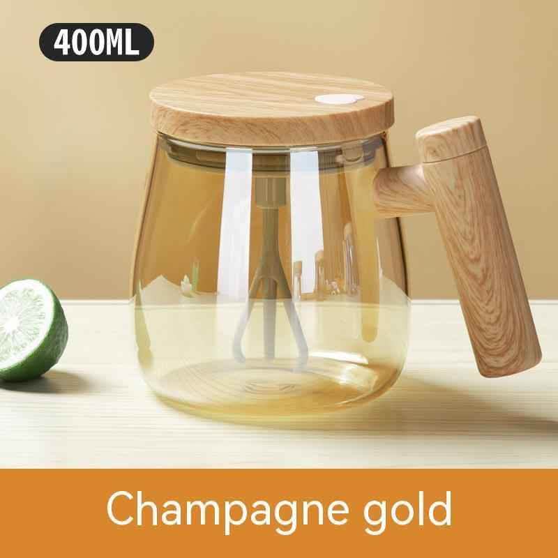 400ML Self-Stirring Coffee Mug - Electric Mixing Glass Cup - Vezir