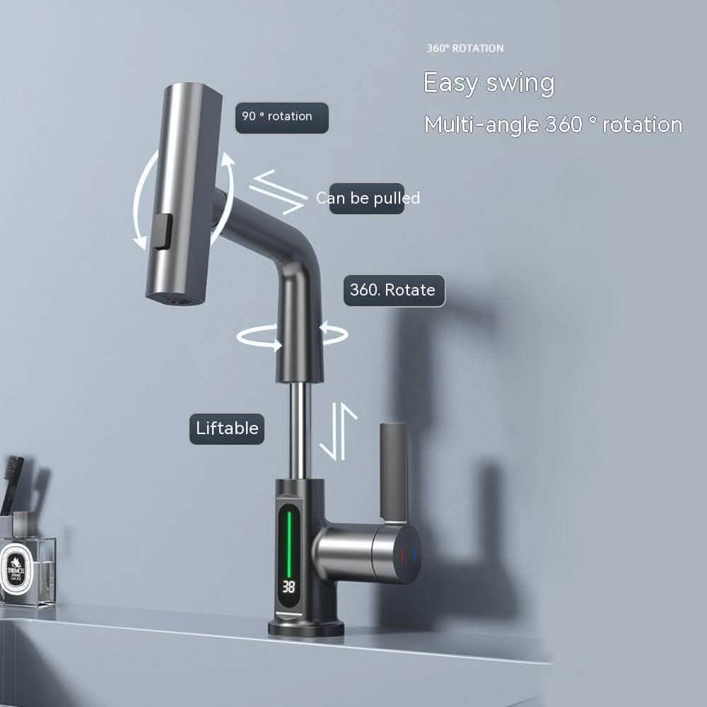 Smart Digital Display Faucet - Temperature Control Basin Tap - Vezir