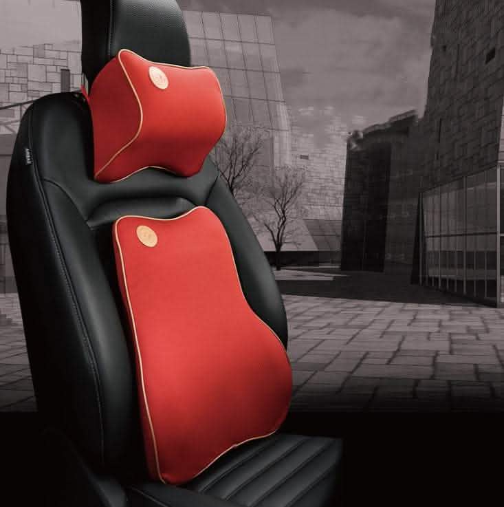Car Memory Foam Cushion - 3D Headrest Lumbar Support Set - Vezir