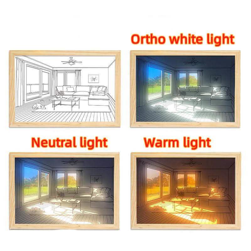Illuminated LED Picture Light - Sunshine Simulation Night Lamp - Vezir
