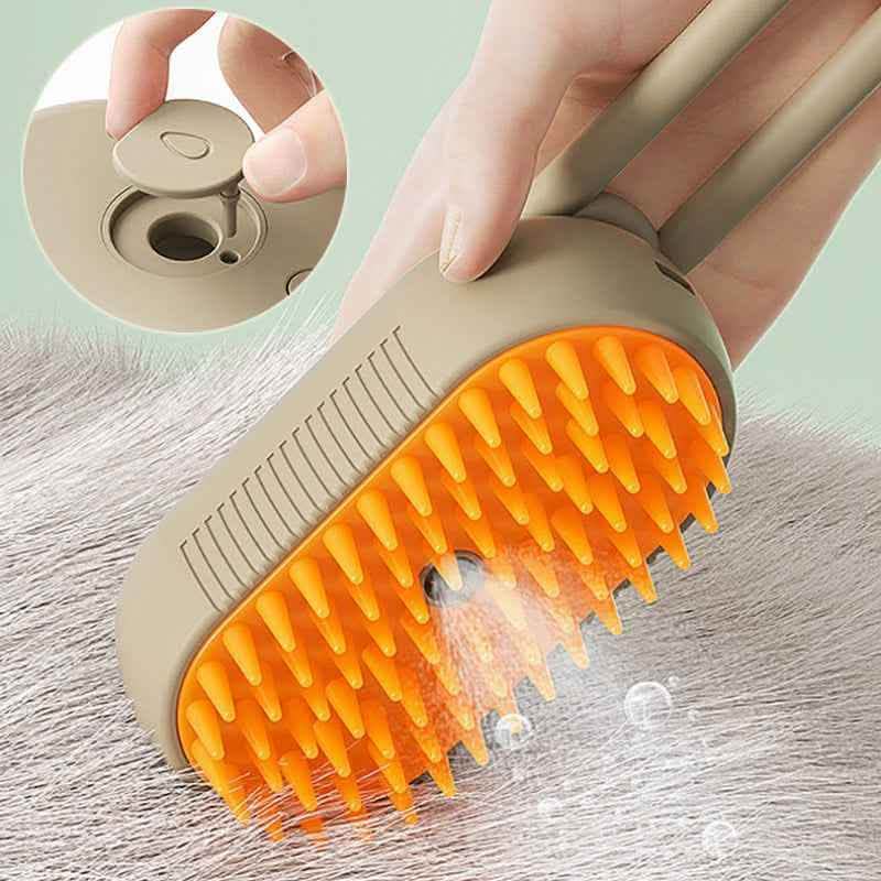 Premium Steam Pet Brush - Electric Grooming Spa System - Vezir