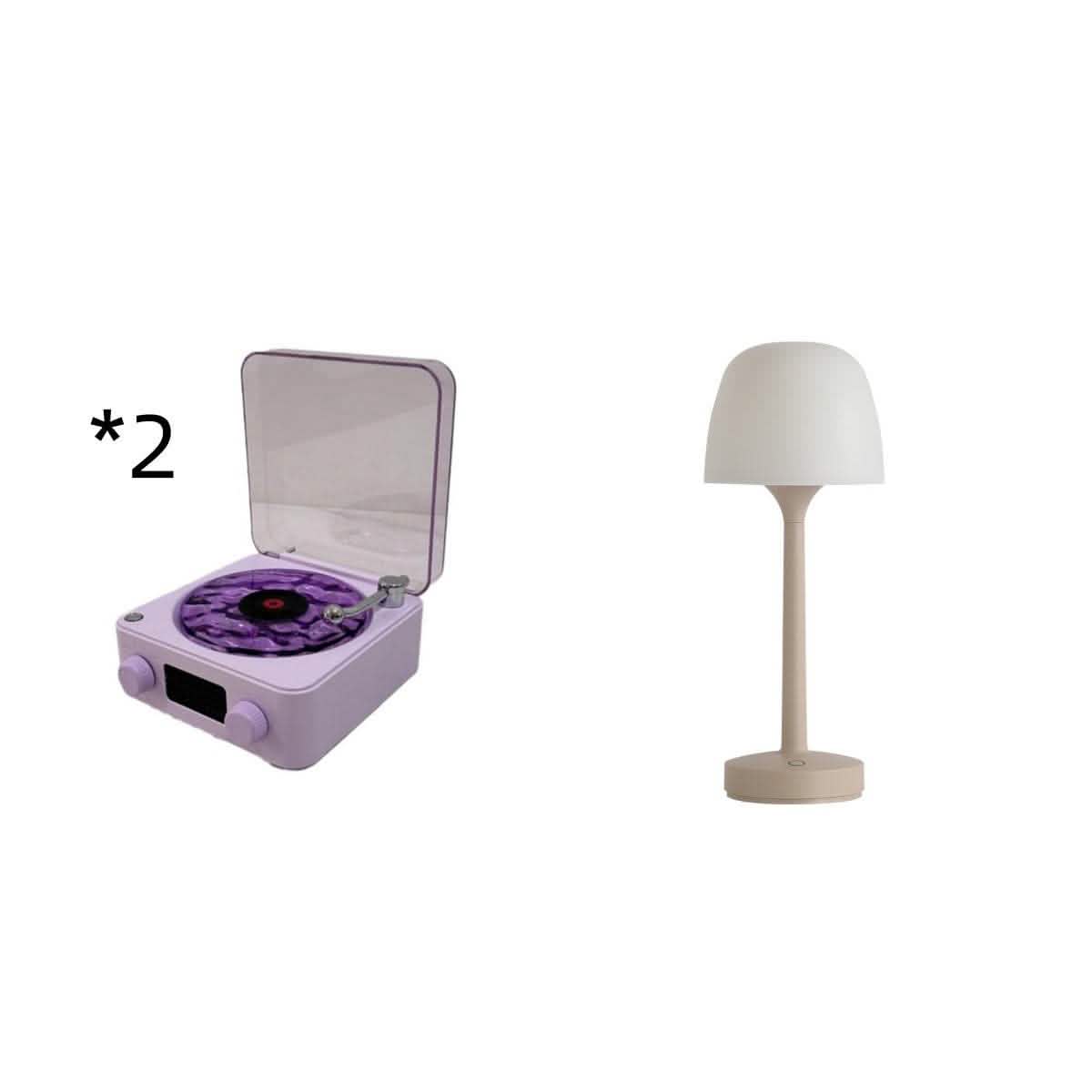 Retro Turntable Speaker - Bluetooth Vinyl Record Player RGB - Vezir