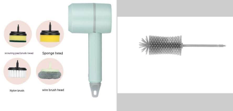 Electric Dishwashing Brush - Wireless USB Rechargeable Cleaner - Vezir