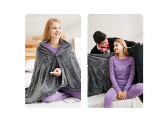 USB Heated Blanket - Winter Flannel Electric Warm Shawl - Vezir