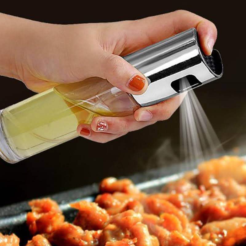 Oil Spray Bottle - Push Type Cooking Vinegar Sprayer Set - Vezir