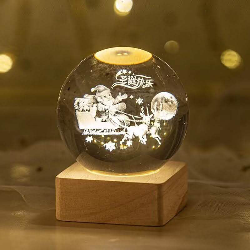 Starry Sky Crystal Ball Lamp - Moon Projection Night Light - Vezir